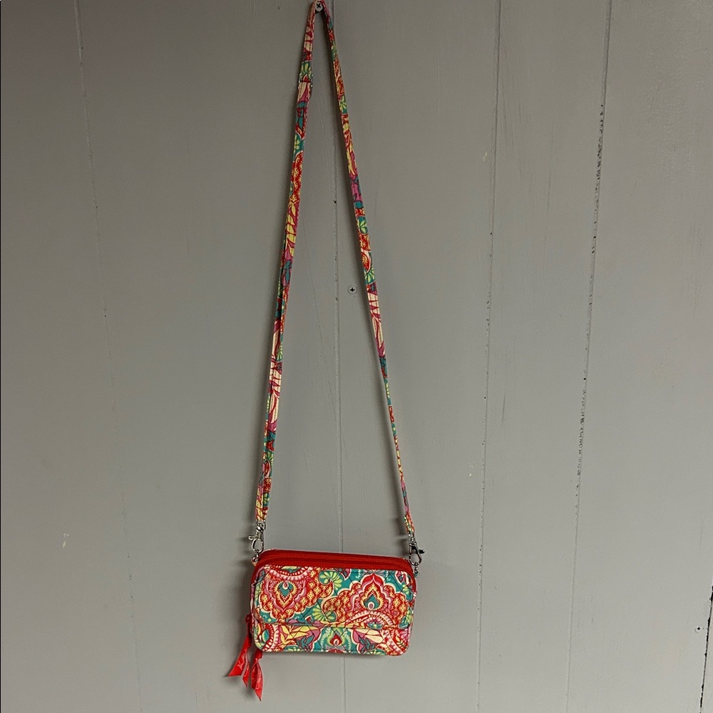 Vera Bradley Red and Multicolor Crossbody Bag